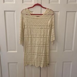 Billabong Designer Closet lace dress with flared sleeves